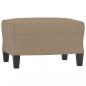 Preview: Sessel mit Hocker Cappuccino-Braun 60 cm Kunstleder