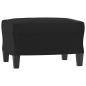 Preview: Sessel mit Hocker Schwarz 60 cm Kunstleder
