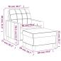 Preview: Sessel mit Hocker Schwarz 60 cm Kunstleder