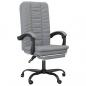 Preview: Bürostuhl mit Liegefunktion Hellgrau Stoff