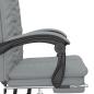 Preview: Bürostuhl mit Liegefunktion Hellgrau Stoff