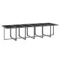 Preview: 17-tlg. Garten-Essgruppe mit Kissen Poly Rattan Grau