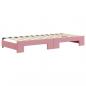 Preview: Tagesbett Ausziehbar mit Schubladen Rosa 80x200 cm Samt