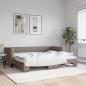 Preview: ARDEBO.de - Tagesbett Ausziehbar Taupe 80x200 cm Stoff