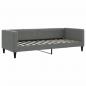 Preview: Tagesbett Ausziehbar mit Schubladen Dunkelgrau 80x200 cm Stoff