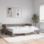 Preview: ARDEBO.de - Tagesbett Ausziehbar mit Matratzen Taupe 80x200 cm Stoff