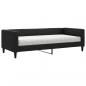 Preview: Tagesbett mit Matratze Schwarz 90x190 cm Stoff