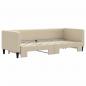 Preview: Tagesbett Ausziehbar Creme 80x200 cm Stoff