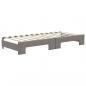 Preview: Tagesbett Ausziehbar mit Schubladen Taupe 80x200 cm Stoff