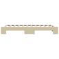 Preview: Tagesbett Ausziehbar Creme 90x200 cm Stoff