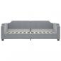 Preview: Tagesbett Ausziehbar Hellgrau 90x200 cm Stoff