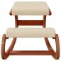 Preview: Kniestuhl Creme 55x84x55 cm Birkensperrholz