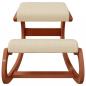 Preview: Kniestuhl Creme 55x84x55 cm Birkensperrholz