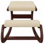 Preview: Kniestuhl Creme 55x84x55 cm Birkensperrholz