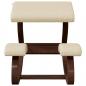 Preview: Kniestuhl Creme 48x71x51 cm Birkensperrholz