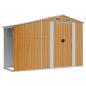 Preview: Gerätehaus Braun 277x93x179 cm Verzinkter Stahl