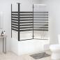 Preview: Duschabtrennung 120x68x130 cm Hartglas Gestreift