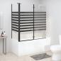 Preview: Duschabtrennung 120x68x130 cm Hartglas Gestreift