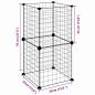 Preview: 8-tlg. Haustierkäfig Schwarz 35x35 cm Stahl