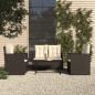 Preview: ARDEBO.de - 4-tlg. Garten-Lounge-Set mit Kissen Poly Rattan Schwarz