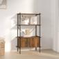 Preview: ARDEBO.de - Regal mit 4 Böden und Schrank 80x40x130 cm Stahl Holzwerkstoff