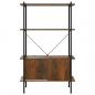 Preview: Regal mit 4 Böden und Schrank 80x40x130 cm Stahl Holzwerkstoff