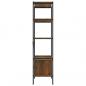 Preview: Regal mit 5 Böden und Schrank 80x40x163 cm Stahl Holzwerkstoff