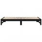 Preview: Tagesbett Ausziehbar Schwarz 2x(100x200) cm Massivholz Kiefer