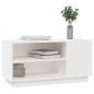 Preview: TV-Schrank Weiß 80x35x40,5 cm Massivholz Kiefer