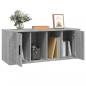 Preview: TV-Schrank Grau Sonoma 100x35x40 cm Holzwerkstoff