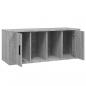 Preview: TV-Schrank Grau Sonoma 100x35x40 cm Holzwerkstoff