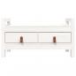 Preview: Flurbank Weiß 80x40x43 cm Massivholz Kiefer