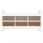 Preview: Flurbank Weiß 110x40x60 cm Massivholz Kiefer