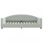 Preview: Tagesbett mit Matratze Hellgrau 90x200 cm Samt