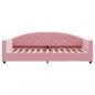 Preview: Tagesbett mit Matratze Rosa 90x200 cm Samt