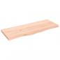 Preview: Tischplatte 100x40x(2-4) cm Massivholz Eiche Unbehandelt