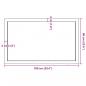 Preview: Tischplatte 100x60x(2-6) cm Massivholz Eiche Unbehandelt