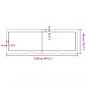 Preview: Tischplatte Hellbraun 120x40x(2-6)cm Massivholz Eiche Behandelt