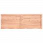 Preview: Tischplatte Hellbraun 140x50x(2-6)cm Massivholz Eiche Behandelt