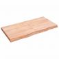 Preview: Tischplatte Hellbraun 120x60x(2-6)cm Massivholz Eiche Behandelt