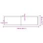 Preview: Tischplatte Hellbraun 140x40x(2-4)cm Massivholz Eiche Behandelt