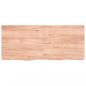 Preview: Tischplatte Hellbraun 140x60x(2-6)cm Massivholz Eiche Behandelt
