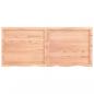 Preview: Tischplatte Hellbraun 140x60x(2-6)cm Massivholz Eiche Behandelt