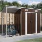Preview: ARDEBO.de - Gartenhaus mit Schleppdach Braun 277x110,5x181 cm Stahl