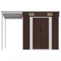 Preview: Gartenhaus mit Schleppdach Braun 277x110,5x181 cm Stahl