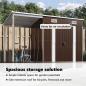 Preview: Gartenhaus mit Schleppdach Braun 277x110,5x181 cm Stahl