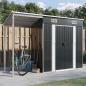Preview: ARDEBO.de - Gartenhaus mit Schleppdach Anthrazit 277x110,5x181 cm Stahl