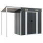 Preview: Gartenhaus mit Schleppdach Anthrazit 277x110,5x181 cm Stahl