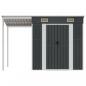 Preview: Gartenhaus mit Schleppdach Anthrazit 277x110,5x181 cm Stahl