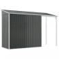 Preview: Gartenhaus mit Schleppdach Anthrazit 277x110,5x181 cm Stahl